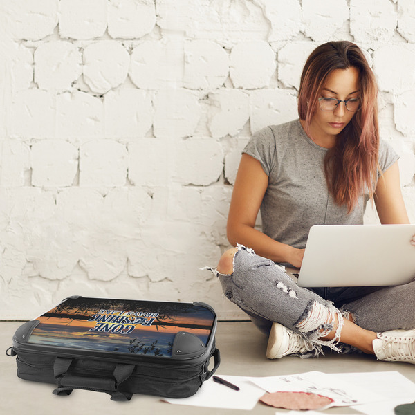 Gone Fishing 18" Laptop Briefcase - LIFESTYLE