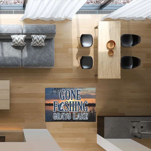 Gone Fishing 2'x3' Indoor Area Rugs - IN CONTEXT