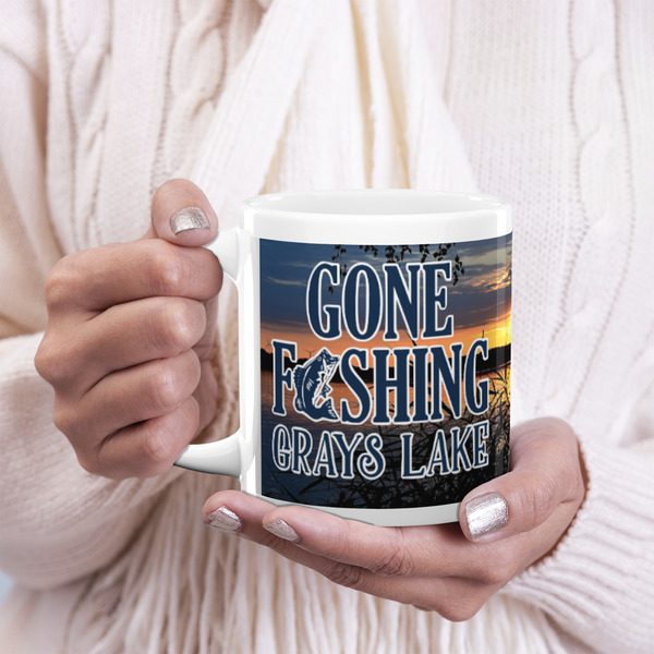 Gone Fishing 20oz Coffee Mug - LIFESTYLE