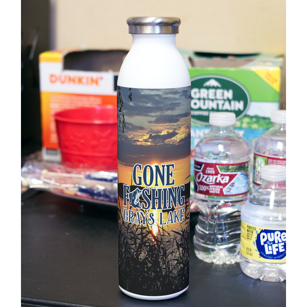 Gone Fishing 20oz Water Bottles - Full Print - In Context