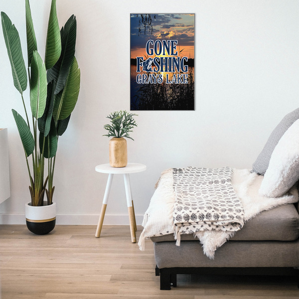 Gone Fishing 20x30 Wood Print - In Context