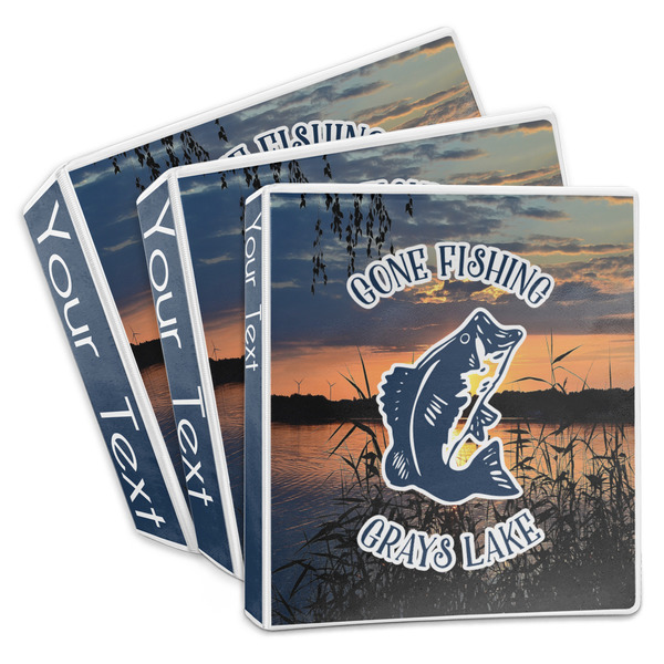 Custom Gone Fishing 3-Ring Binder (Personalized)