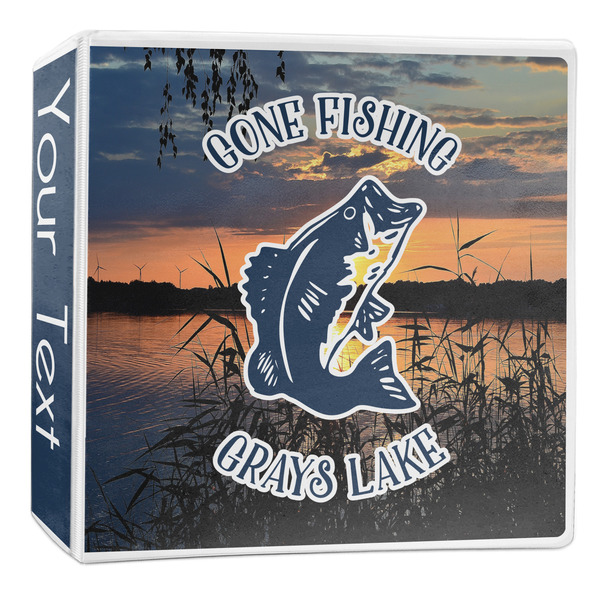 Custom Gone Fishing 3-Ring Binder - 2 inch (Personalized)