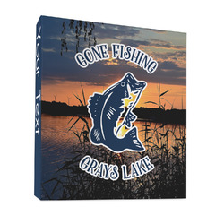 Gone Fishing 3 Ring Binder - Full Wrap - 1" (Personalized)