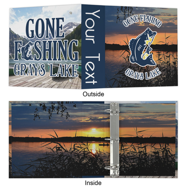 Gone Fishing 3 Ring Binders - Full Wrap - 2" - APPROVAL