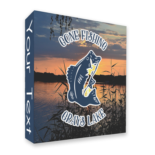 Custom Gone Fishing 3 Ring Binder - Full Wrap - 2" (Personalized)