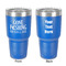 Gone Fishing 30 oz Stainless Steel Ringneck Tumbler - Blue - Double Sided - Front & Back