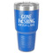 Gone Fishing 30 oz Stainless Steel Tumbler - Royal Blue - Single-Sided (Personalized)