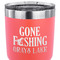 Gone Fishing 30 oz Stainless Steel Ringneck Tumbler - Coral - CLOSE UP