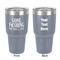 Gone Fishing 30 oz Stainless Steel Tumbler - Grey - Double-Sided (Personalized)
