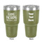 Gone Fishing 30 oz Stainless Steel Tumbler - Olive - Double-Sided (Personalized)