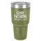 Gone Fishing 30 oz Stainless Steel Tumbler - Olive - Single-Sided (Personalized)