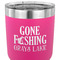 Gone Fishing 30 oz Stainless Steel Ringneck Tumbler - Pink - CLOSE UP