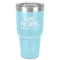 Gone Fishing 30 oz Stainless Steel Ringneck Tumbler - Teal - Front