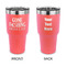 Gone Fishing 30 oz Stainless Steel Ringneck Tumblers - Coral - Double Sided - APPROVAL