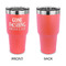 Gone Fishing 30 oz Stainless Steel Ringneck Tumblers - Coral - Single Sided - APPROVAL