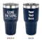 Gone Fishing 30 oz Stainless Steel Ringneck Tumblers - Navy - Double Sided - APPROVAL