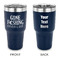 Gone Fishing 30 oz Stainless Steel Tumbler - Navy - Double Sided (Personalized)