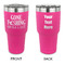 Gone Fishing 30 oz Stainless Steel Ringneck Tumblers - Pink - Double Sided - APPROVAL