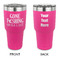Gone Fishing 30 oz Stainless Steel Tumbler - Pink - Double Sided (Personalized)