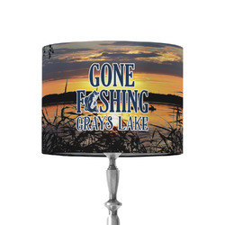 Gone Fishing 8" Drum Lamp Shade - Fabric (Personalized)