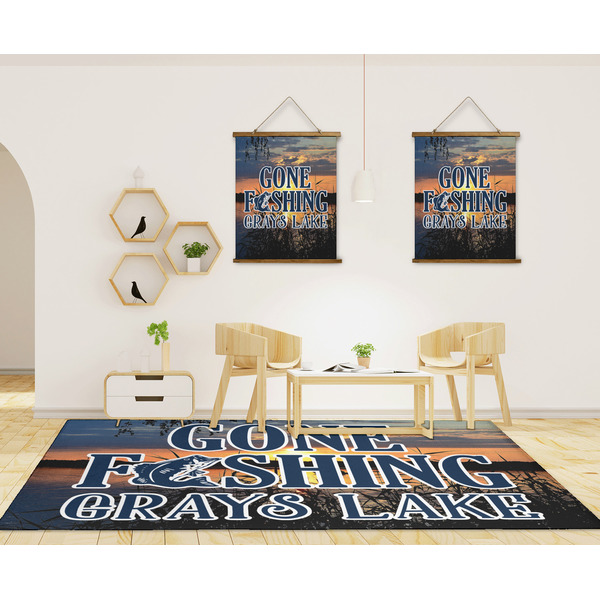 Gone Fishing 8'x10' Indoor Area Rugs - IN CONTEXT