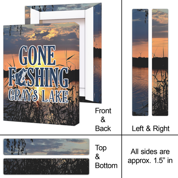 Gone Fishing 8x10 - Canvas Print - Approval