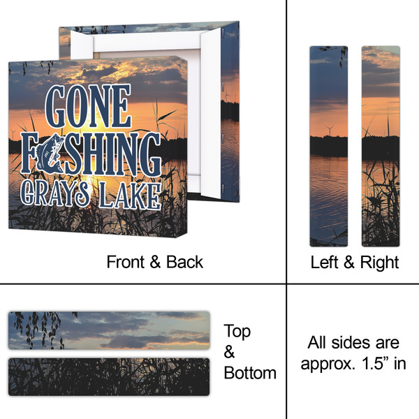 Gone Fishing 8x8 - Canvas Print - Approval