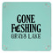 Gone Fishing 9" x 9" Teal Leatherette Snap Up Tray - APPROVAL