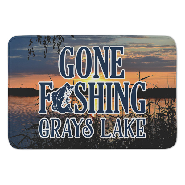 Custom Gone Fishing Anti-Fatigue Kitchen Mat (Personalized)