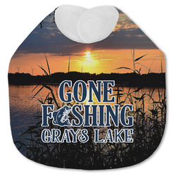Gone Fishing Jersey Knit Baby Bib w/ Photo