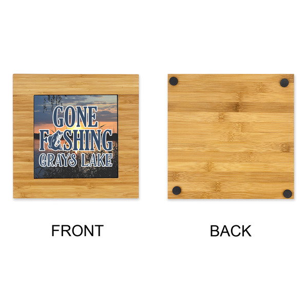 Gone Fishing Bamboo Trivet with 6" Tile - APPROVAL