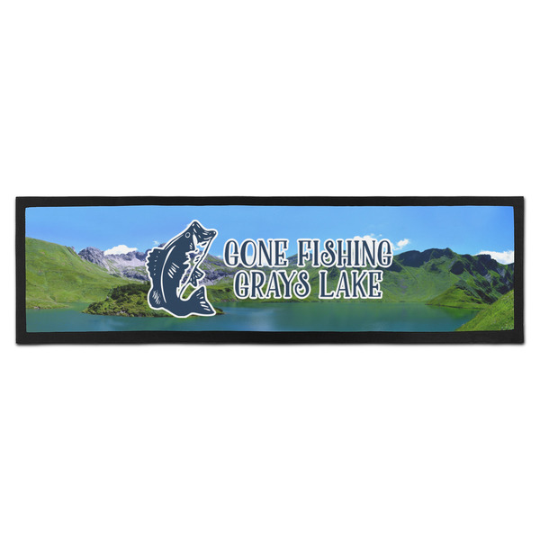 Custom Gone Fishing Bar Mat (Personalized)