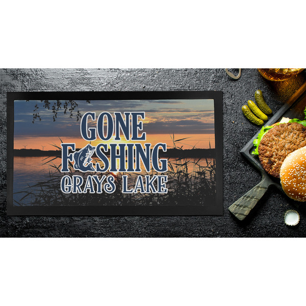 Gone Fishing Bar Mat - Small - LIFESTYLE