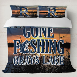 Gone Fishing Duvet Cover Set - King (Personalized)