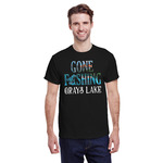 Gone Fishing T-Shirt - Black - Medium (Personalized)