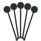 Gone Fishing Black Plastic 5.5" Stir Stick - Round - Fan View