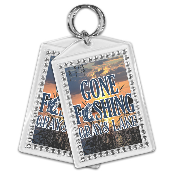 Gone Fishing Bling Keychain - MAIN