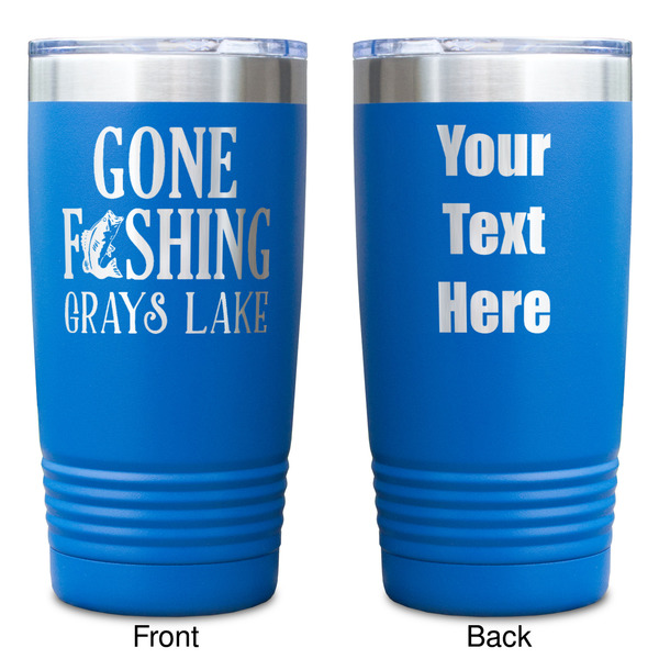 Gone Fishing Blue Polar Camel Tumbler - 20oz - Double Sided - Approval