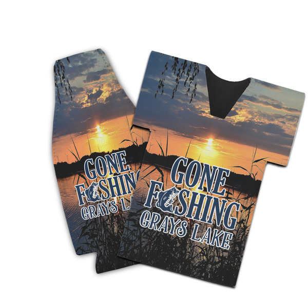 Custom Gone Fishing Bottle Cooler (Personalized)