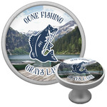 Gone Fishing Cabinet Knob (Silver) (Personalized)