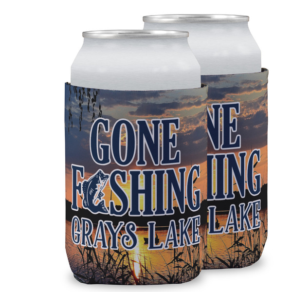 Custom Gone Fishing Can Cooler (12 oz) (Personalized)