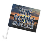 Gone Fishing Car Flag - Large (Personalized)
