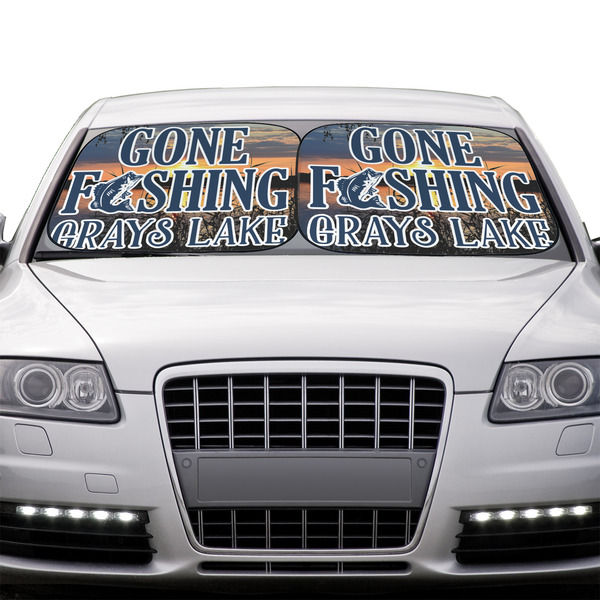Gone Fishing Car Sun Shades - IN CONTEXT