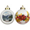Gone Fishing Ceramic Christmas Ornament - Poinsettias (APPROVAL)