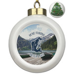 Gone Fishing Ceramic Ball Ornament - Christmas Tree (Personalized)