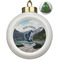 Gone Fishing Ceramic Christmas Ornament - Xmas Tree (Front View)