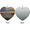Gone Fishing Ceramic Flat Ornament - Heart Front & Back (APPROVAL)
