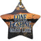 Gone Fishing Star Ceramic Ornament (Personalized)