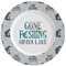 Gone Fishing Ceramic Plate w/Rim